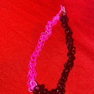 Black and Pink necklace-UNISEX
